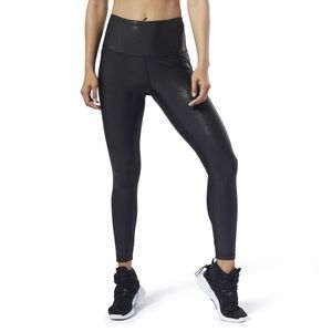 Reebok Lux Black Metallic Leggings